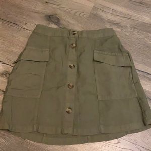 Cute army green American eagle vintage charge mini skirt